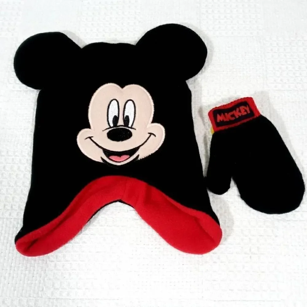 Disney Junior Mickey Toddler Hat Mitten Set -O